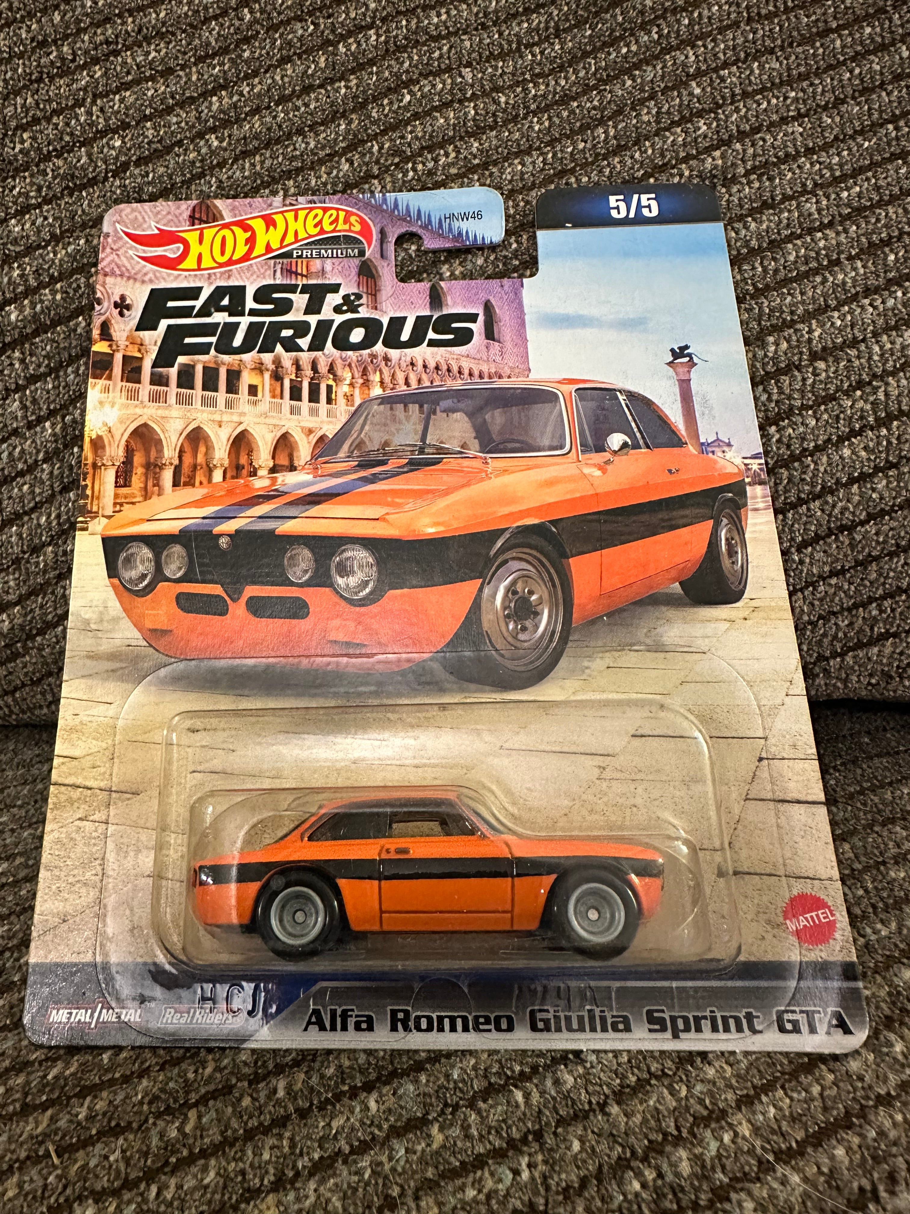 Hot Wheels Premium Fast & Furious Alfa Romeo Giulia Sprint GTA – Real Riders – Metal/Metal