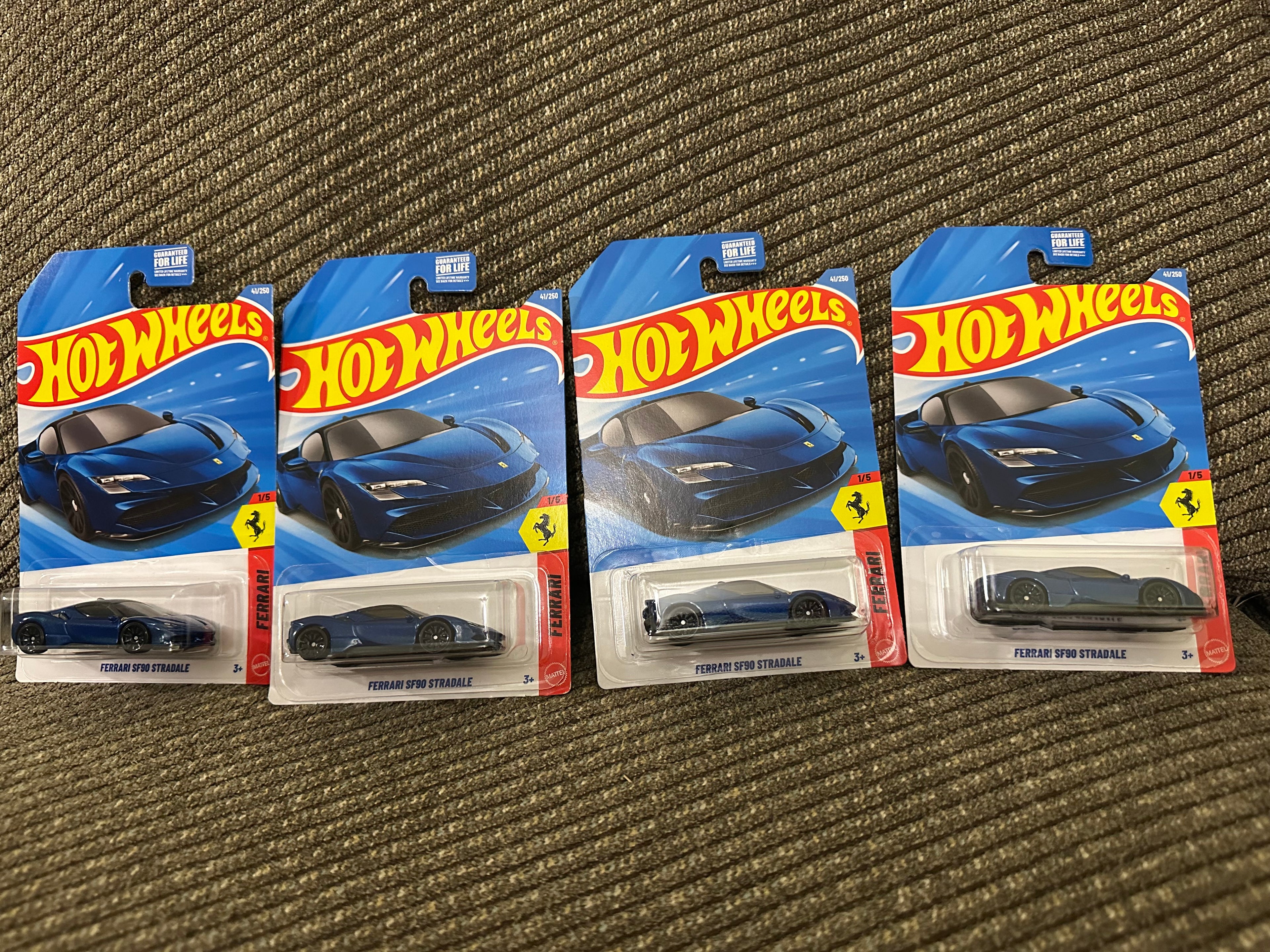 🏎️ Hot Wheels Ferrari SF90 Stradale – Mainline (Blue) 🏎️