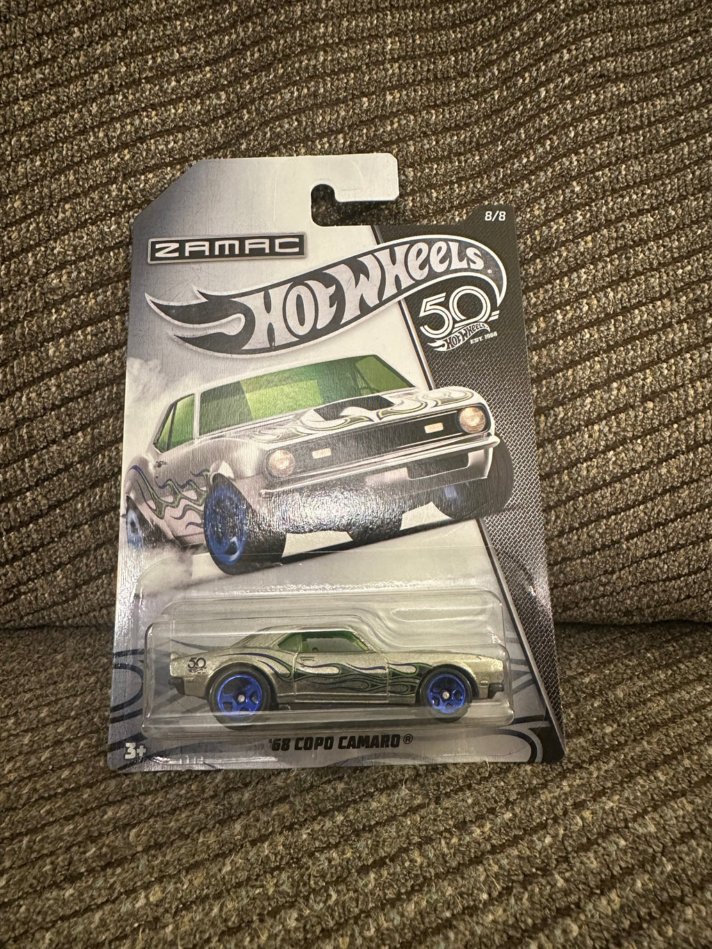 🏁 Hot Wheels ZAMAC ’68 COPO Camaro – 50th Anniversary Series #8/8
