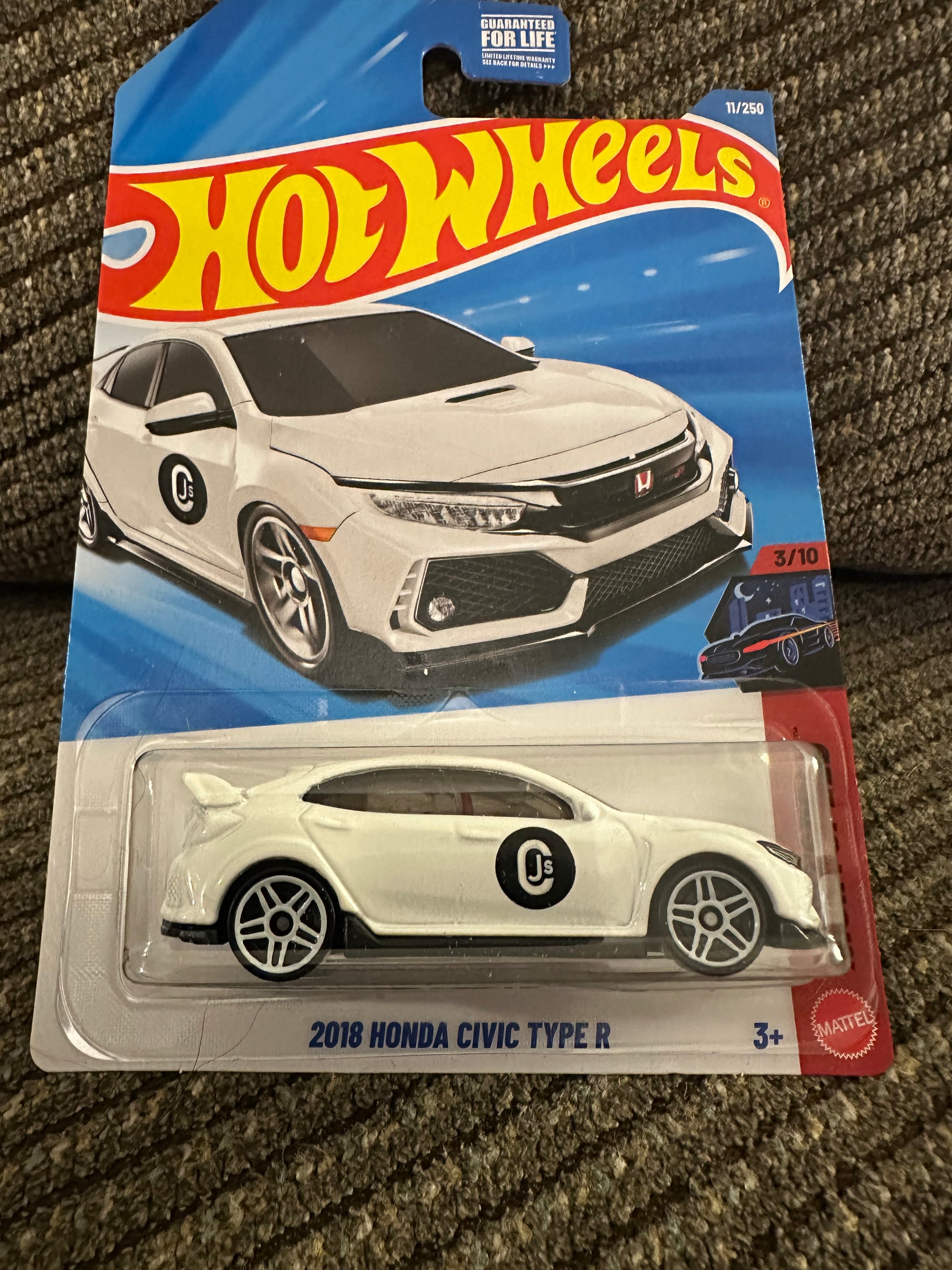 Hot Wheels 2018 Honda Civic Type R – White – JDM Hatchback