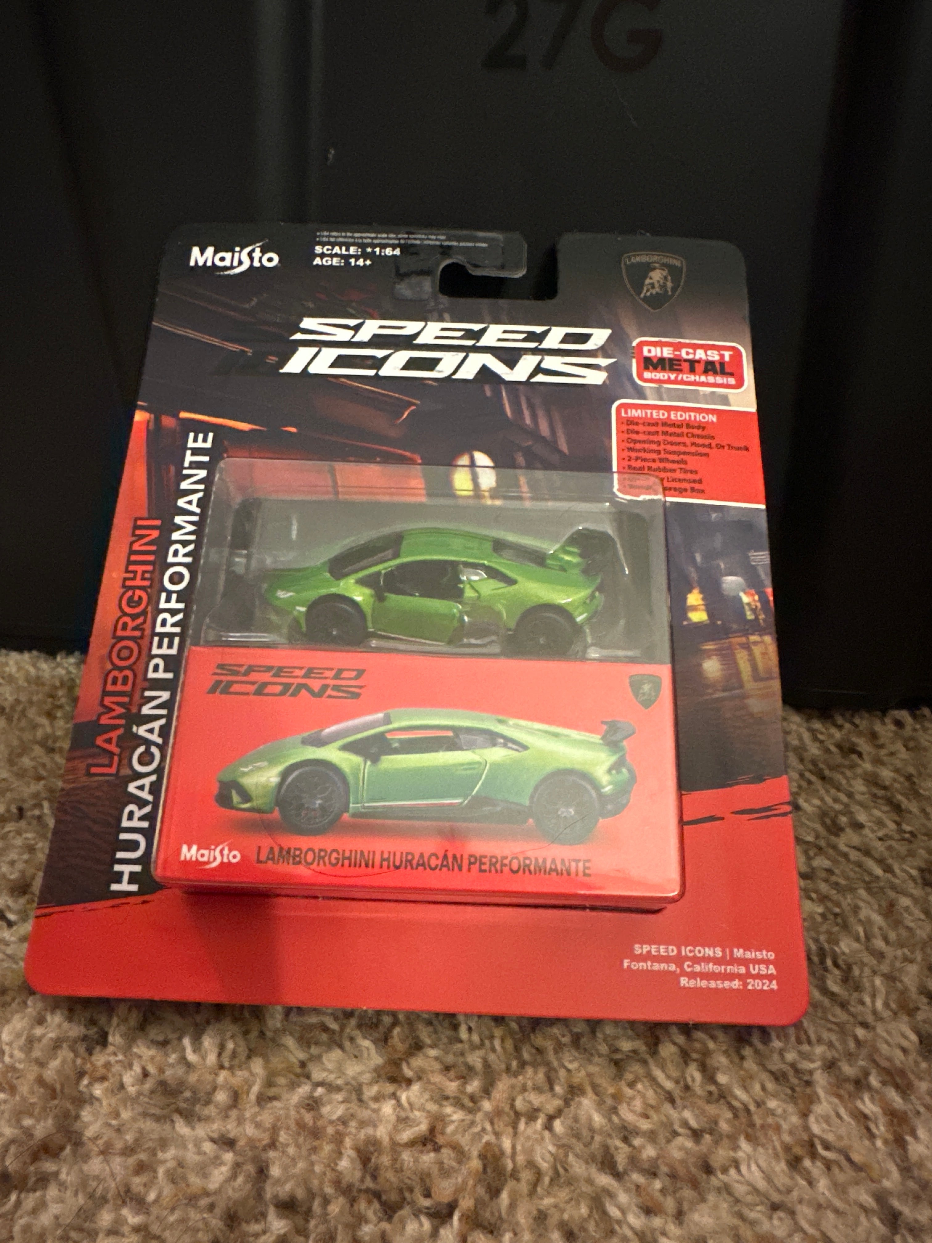 Maisto Speed Icons Lamborghini Huracán Performante – Limited Edition | Die-Cast Metal Body & Chassis | 1:64