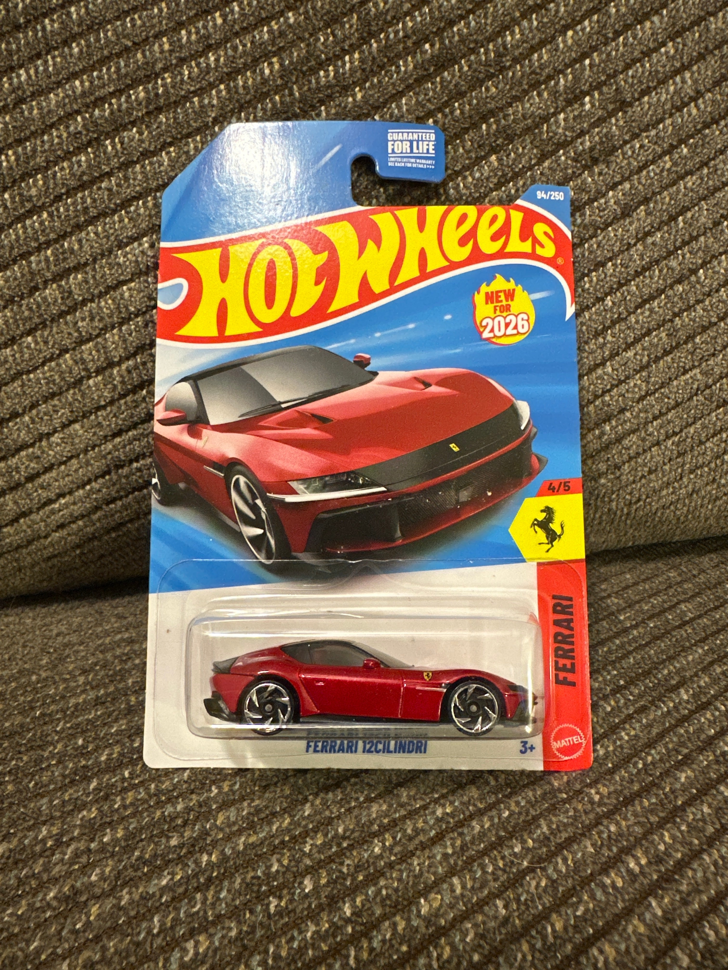 Hot Wheels Ferrari 12Cilindri – Ferrari 4/5 – New for 2026 – Red – 94/250