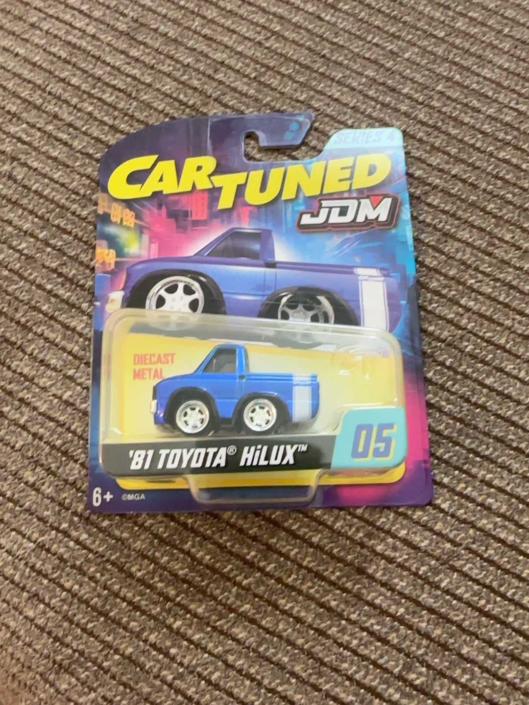 CarTuned JDM 1981 Toyota Hilux blue number 05 packaged