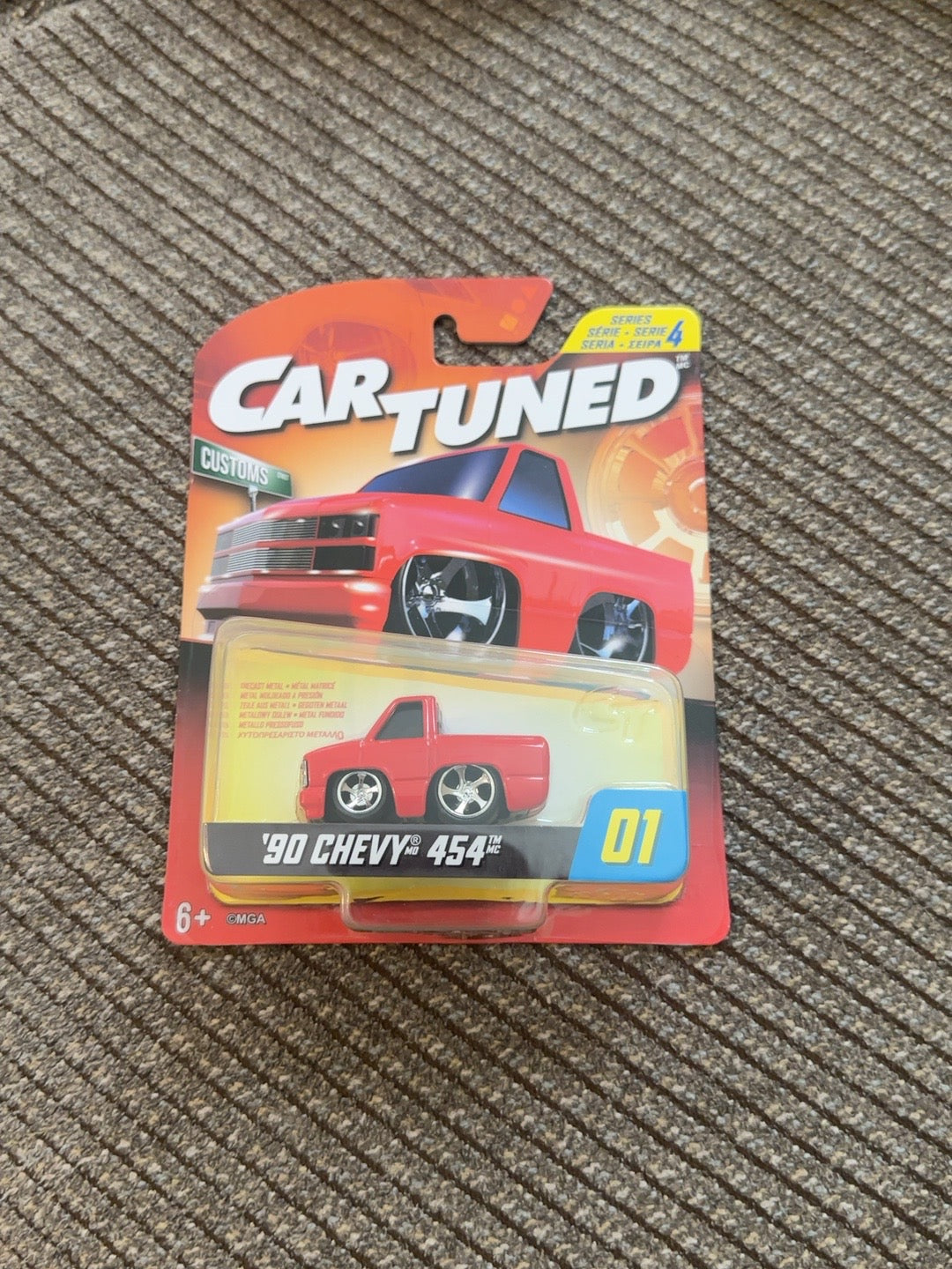 CarTuned 1990 Chevy 454 red truck Series 4 #01 original sealed card