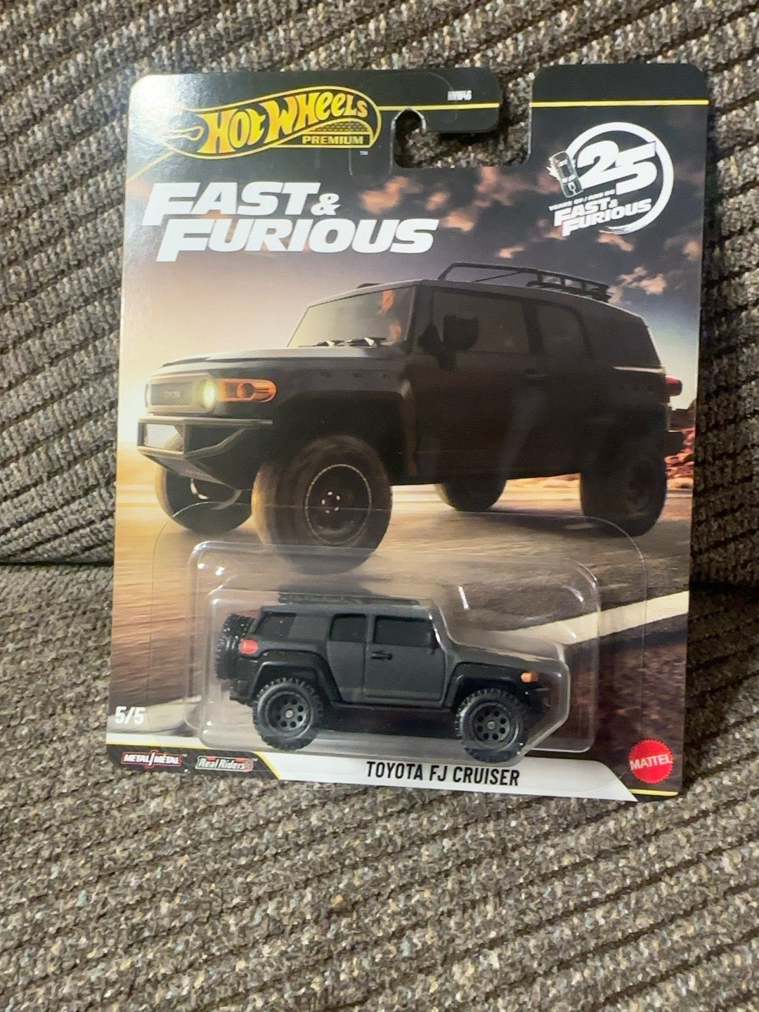 Original photo of black Toyota FJ Cruiser Fast and Furious 25 Years Hot Wheels Premium 5/5