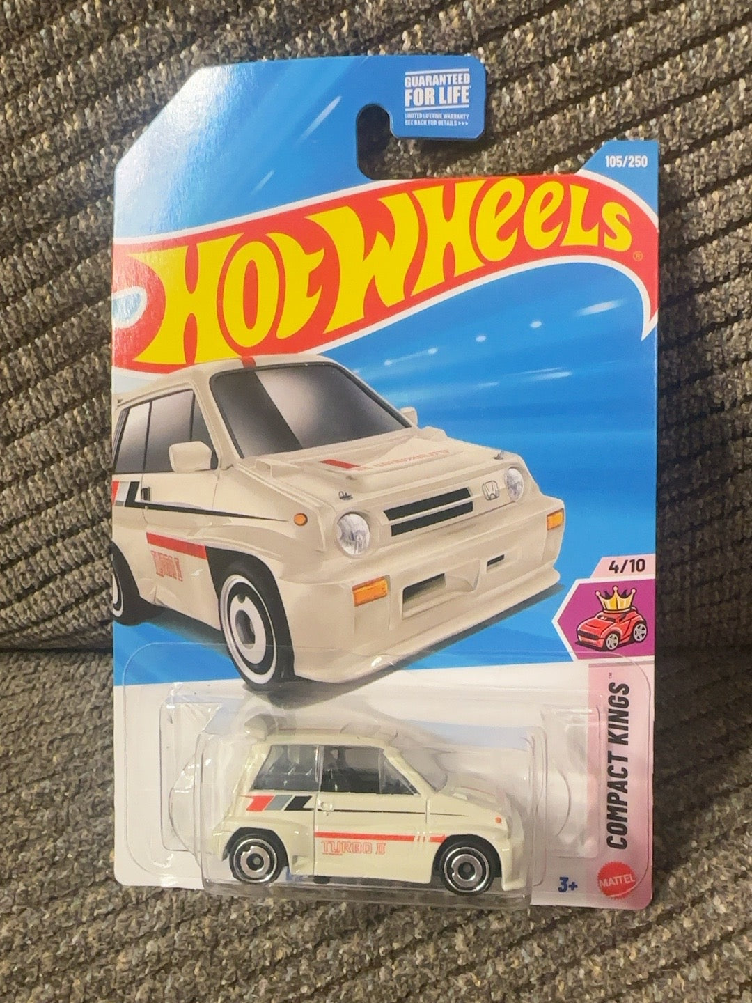 Original photo of cream Honda City Turbo II Compact Kings 4/10 in good card condition