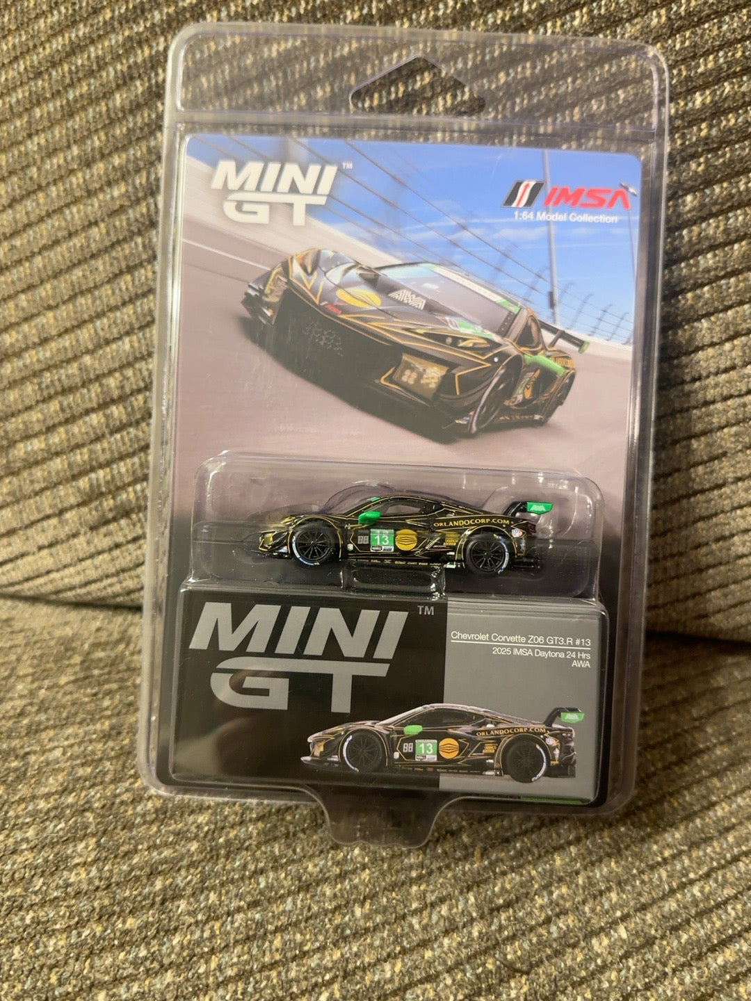 Original photo of Mini GT Chevrolet Corvette Z06 GT3.R #13 AWA 2025 Daytona 24 Hours